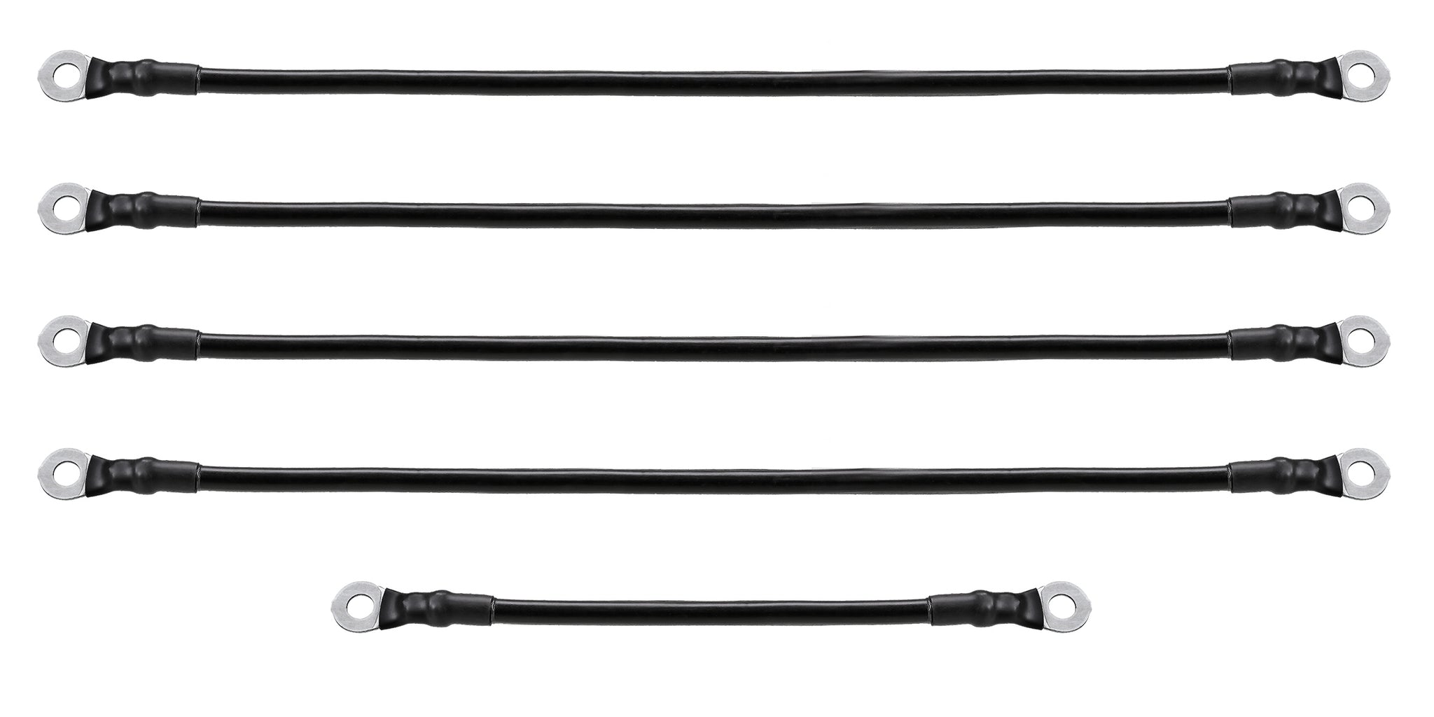A set of black battery cables for Golf carts | RM Cart