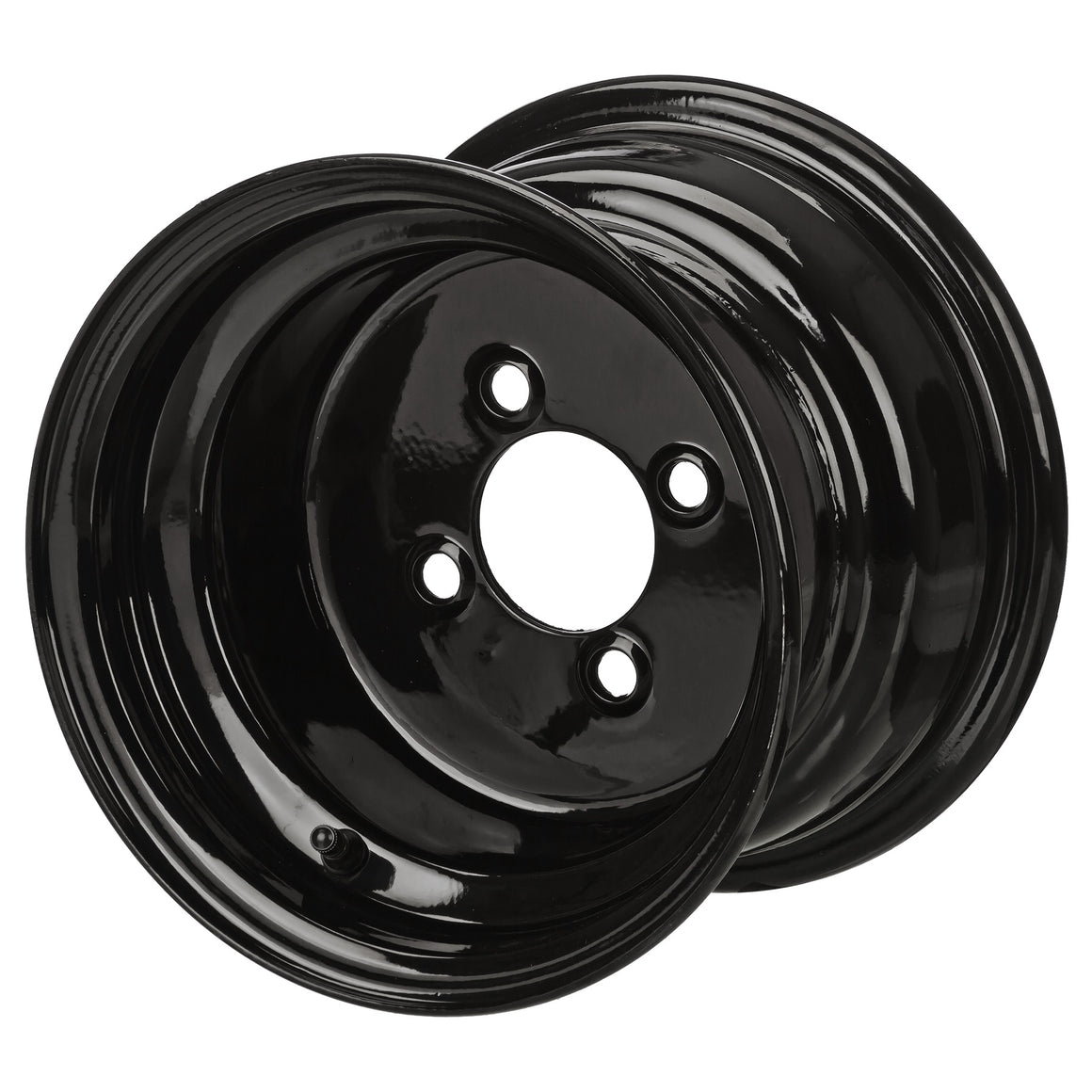LSI 8" Glossy Black Centered Steel Wheel