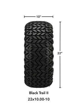 LSI 10" Steel Flat Black Wheel and Lifted Tire Combo