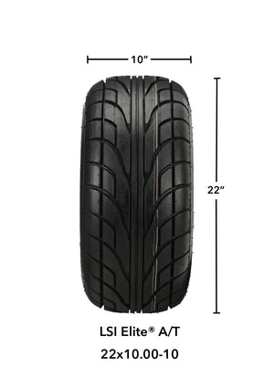 LSI 10" Casino Mirror Wheel and Lifted Tire Combo