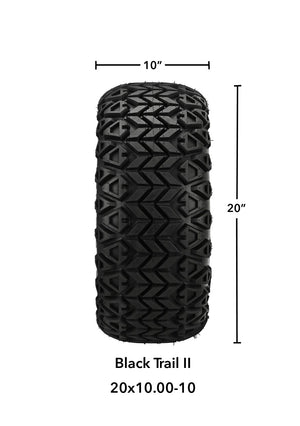 LSI 10" Yukon Black & Machined Wheel and Lifted Tire Combo