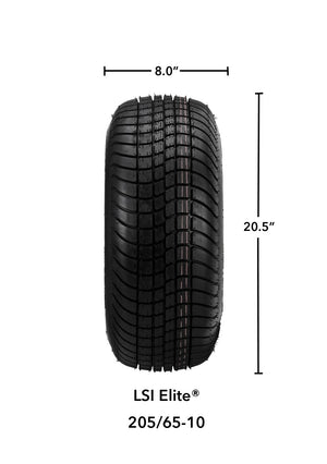 LSI 10" Yukon Mirror Wheel and Low Profile Tire Combo