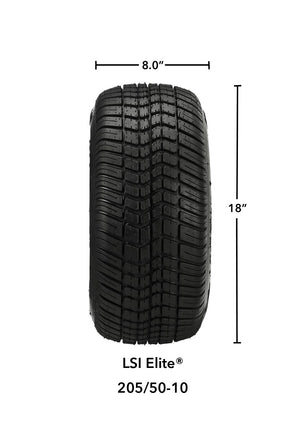 LSI 10" Yukon Mirror Wheel and Low Profile Tire Combo