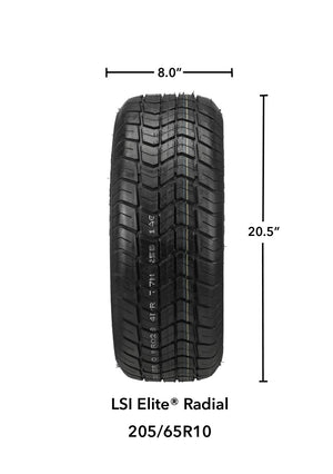 LSI 10" Yukon Mirror Wheel and Low Profile Tire Combo