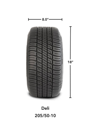 LSI 10" Warlock Mirror Wheel and Low Profile Tire Combo