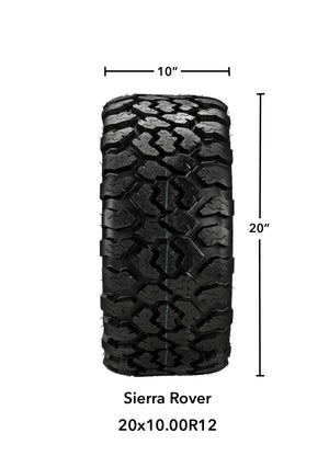 LSI 12" Yukon Mirror Wheel and Lifted Tire Combo (Centered)