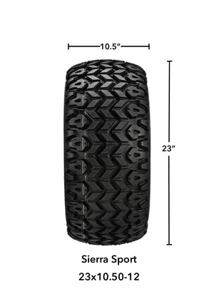 LSI 12" Hercules Black & Machined Wheel and Lifted Tire Combo
