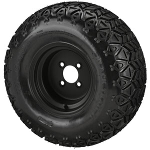 LSI 10" Steel Flat Black Wheel and Lifted Tire Combo