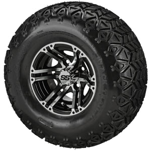 LSI 10" Yukon Black & Machined Wheel and Lifted Tire Combo