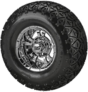 LSI 10" Warlock Mirror Wheel and Lifted Tire Combo