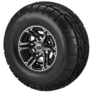 LSI 10" Yukon Black & Machined Wheel and Lifted Tire Combo