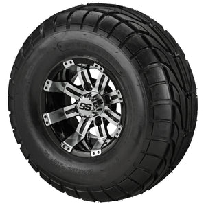 LSI 10" Casino Black & Machined Wheel and Lifted Tire Combo