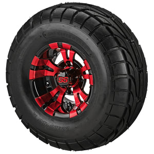 LSI 10" Warlock Black & Red Wheel and Lifted Tire Combo