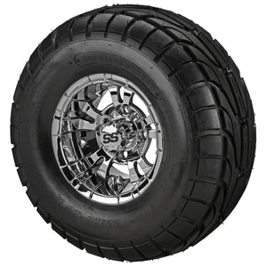 LSI 10" Warlock Mirror Wheel and Lifted Tire Combo