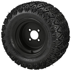 LSI 10" Steel Flat Black Wheel and Lifted Tire Combo