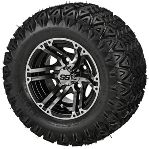 LSI 10" Yukon Black & Machined Wheel and Lifted Tire Combo