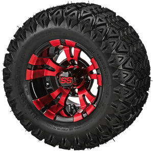 LSI 10" Warlock Black & Red Wheel and Lifted Tire Combo