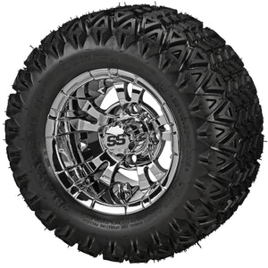 LSI 10" Warlock Mirror Wheel and Lifted Tire Combo