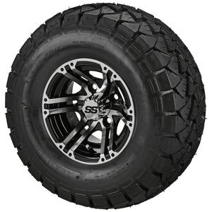 LSI 10" Yukon Black & Machined Wheel and Lifted Tire Combo