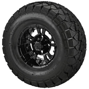 LSI 10" Warlock Gloss Black Wheel and Lifted Tire Combo