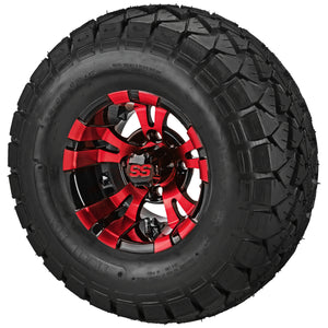 LSI 10" Warlock Black & Red Wheel and Lifted Tire Combo