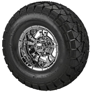 LSI 10" Warlock Mirror Wheel and Lifted Tire Combo