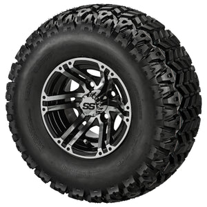 LSI 10" Yukon Black & Machined Wheel and Lifted Tire Combo