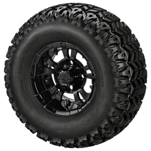 LSI 10" Warlock Gloss Black Wheel and Lifted Tire Combo