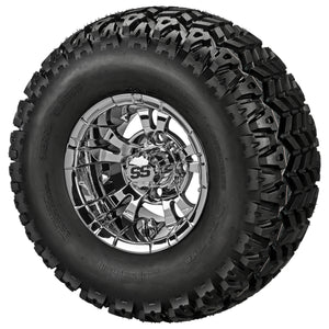 LSI 10" Warlock Mirror Wheel and Lifted Tire Combo