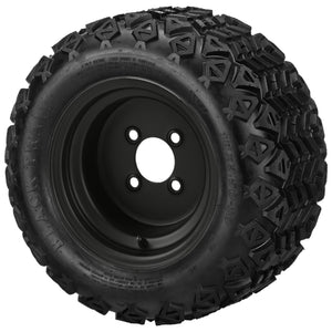 LSI 10" Steel Flat Black Wheel and Lifted Tire Combo