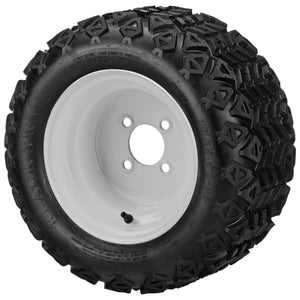 LSI 10" Steel White Wheel and Lifted Tire Combo