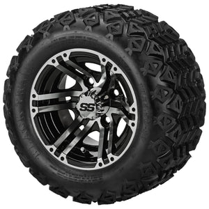 LSI 10" Yukon Black & Machined Wheel and Lifted Tire Combo