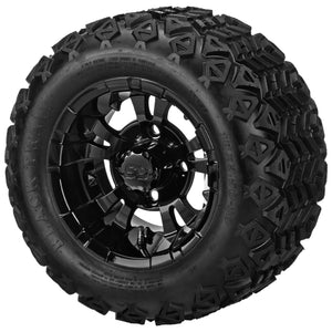 LSI 10" Warlock Gloss Black Wheel and Lifted Tire Combo