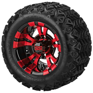 LSI 10" Warlock Black & Red Wheel and Lifted Tire Combo