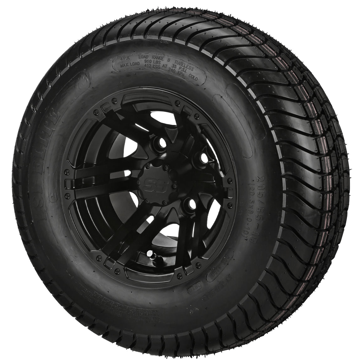 LSI 10" Yukon Matte Black Wheel and Low Profile Tire Combo