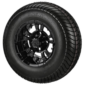 LSI 10" Warlock Gloss Black Wheel and Low Profile Tire Combo