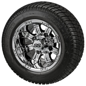 LSI 10" Casino Mirror Wheel and Low Profile Tire Combo