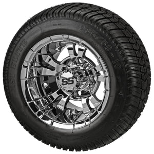 LSI 10" Warlock Mirror Wheel and Low Profile Tire Combo