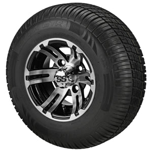 LSI 10" Epic Black & Machined Wheel and Low Profile Tire Combo