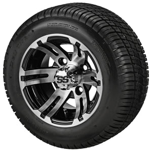 LSI 10" Epic Black & Machined Wheel and Low Profile Tire Combo