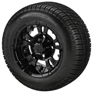 LSI 10" Warlock Gloss Black Wheel and Low Profile Tire Combo