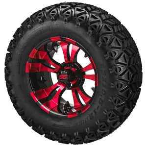 LSI 12" Warlock Black & Red Wheel and Lifted Tire Combo