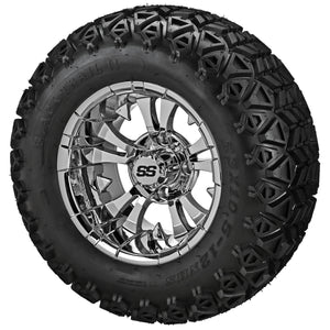 LSI 12" Warlock Mirror Wheel and Lifted Tire Combo