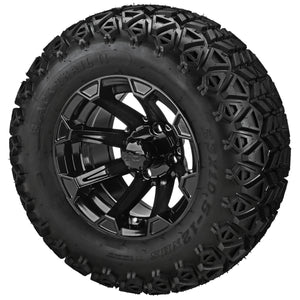 LSI 12" Viking Gloss Black Wheel and Lifted Tire Combo