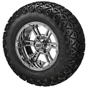 LSI 12" Raptor Mirror Wheel and Lifted Tire Combo