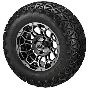 LSI 12" Hercules Black & Machined Wheel and Lifted Tire Combo