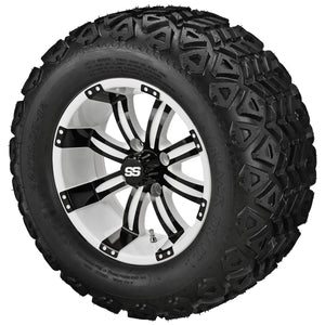 LSI 12" Casino White & Black Wheel and Lifted Tire Combo