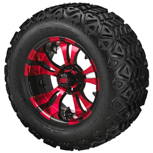 LSI 12" Warlock Black & Red Wheel and Lifted Tire Combo