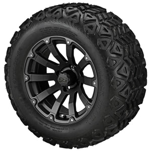 LSI 12" Beast Matte Black Wheel and Lifted Tire Combo