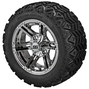 LSI 12" Yukon Mirror Wheel and Lifted Tire Combo (Centered)